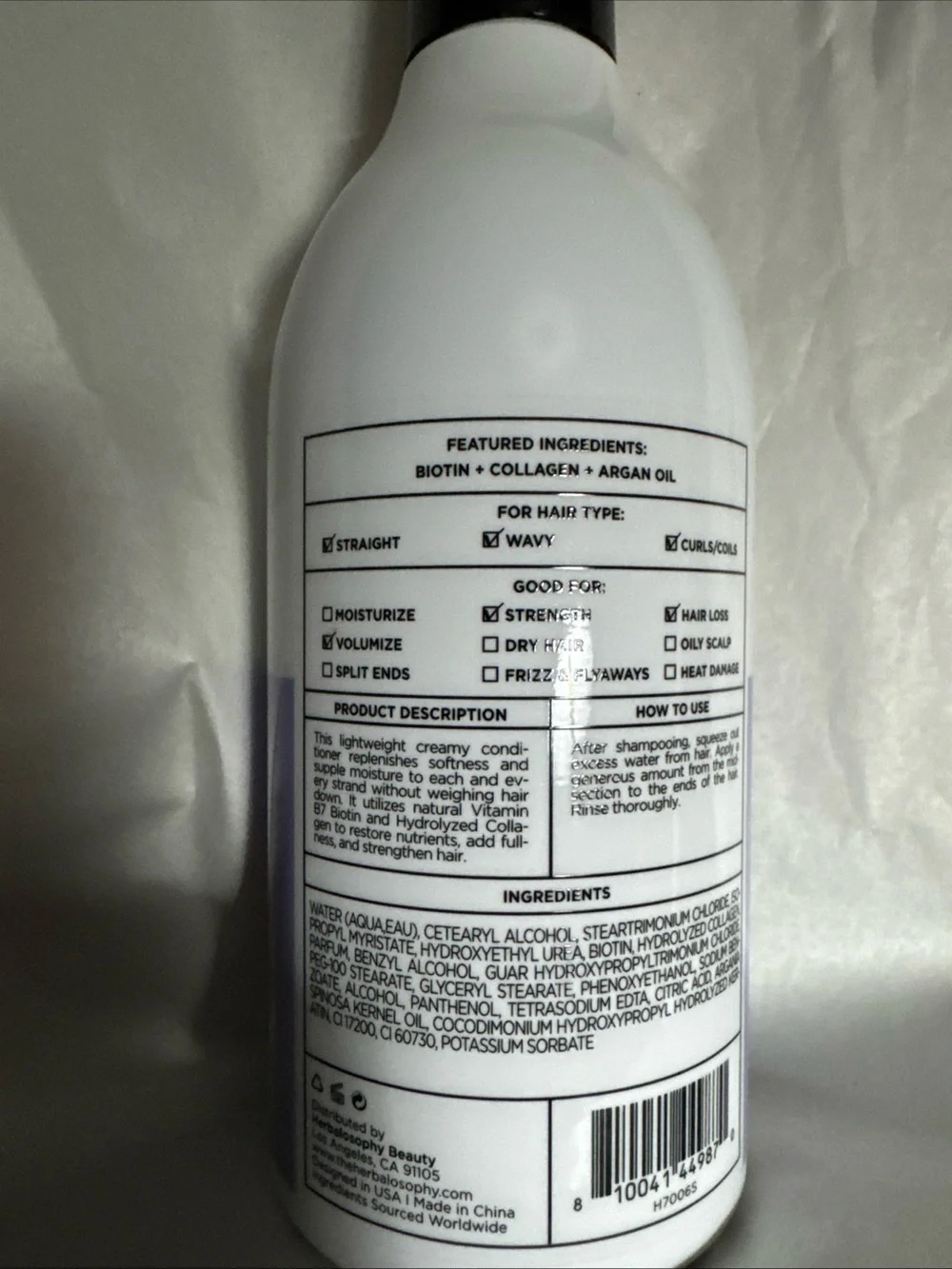Biotin collagen conditioner by herbal+osophy